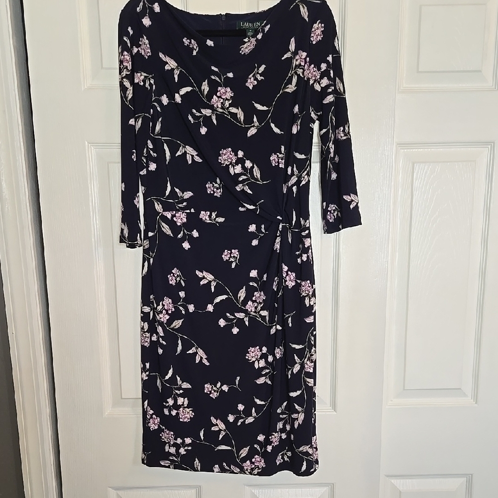 Lauren Ralph Lauren Navy Floral Dress